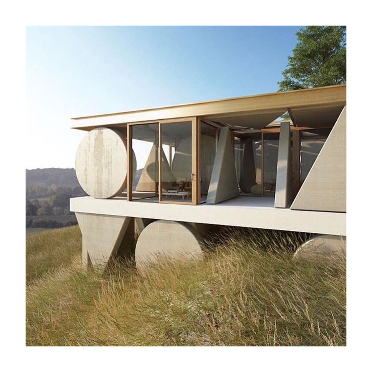 ACDJewelry's tweet photo. Geometry House by Cyril Lancelin is a perfect balance of right angles, round shapes and nature #gorgeous ⚪️🔺✨ https://t.co/WkNb8sN3V2