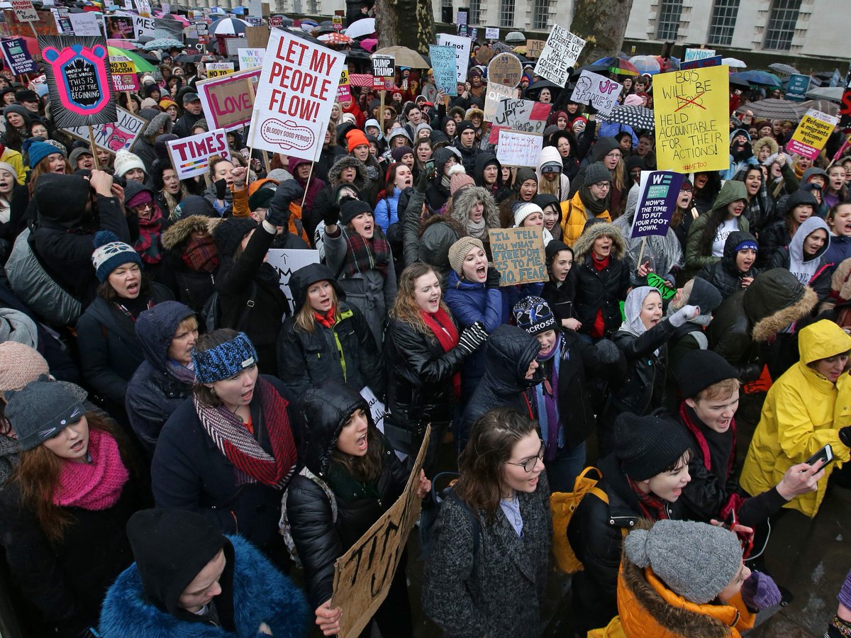 nationalpost's tweet photo. Galvanized by #MeToo movement, global female empowerment marches enter second day https://t.co/VJqXPx6cMV https://t.co/CTVqp4kLDv