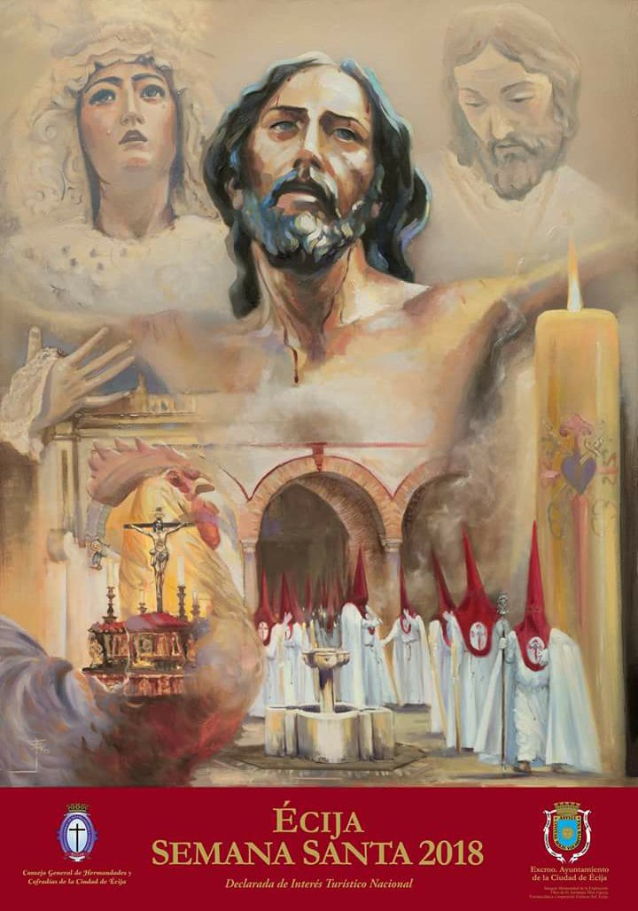 Queremos dar nuestra enhorabuena a <a href="/jeropintor/">jerónimo díaz garcía</a> por el magnífico cartel anunciador de la Semana Santa de nuestra ciudad de Écija en este 2018, y también a la <a href="/bandaconfalon/">BandaConfalón</a> por el concierto en la presentación del mismo, organizado por el @ConsejHHCCEcija