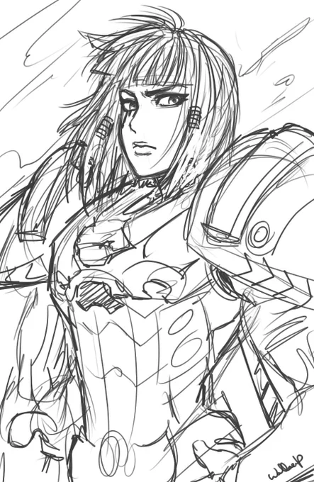 Egypt Pharah sketch because I love egypt girls 