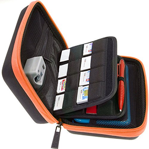 pieceofshirt's tweet image. BRENDO New Nintendo 2DS XL Case and Large Stylus, Fits Wall Charger, 24 Game Cartridge Case Holder, Large Accessories Pocket - Black /Orange amazon.com/dp/B073XGT6MW/…  #Butterfox