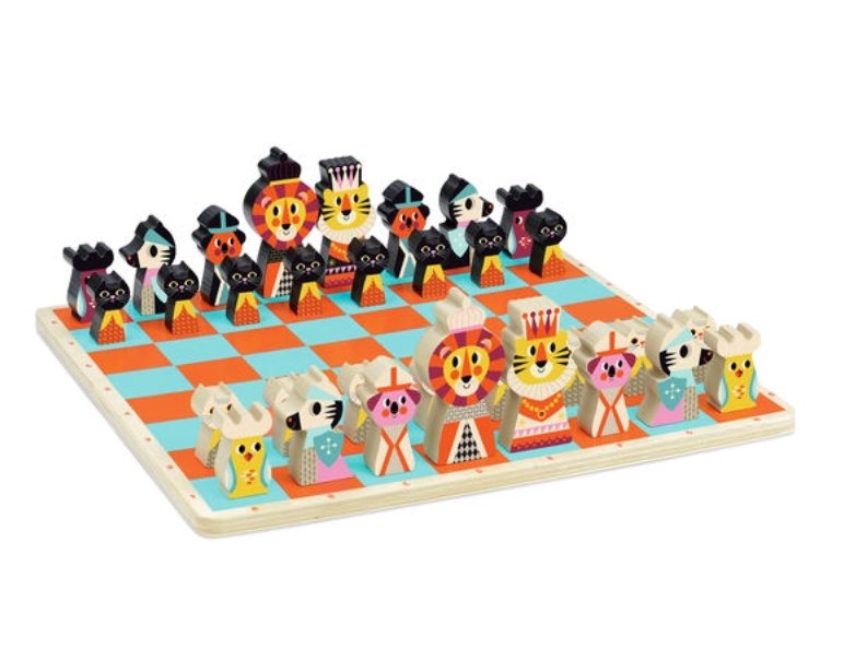 Fun and colorful entree into chess for little ones. From Moma. Enough said. #chessforkids #chess #chessset #hotgifts #hottoy #hotgame #gamesforkids #games