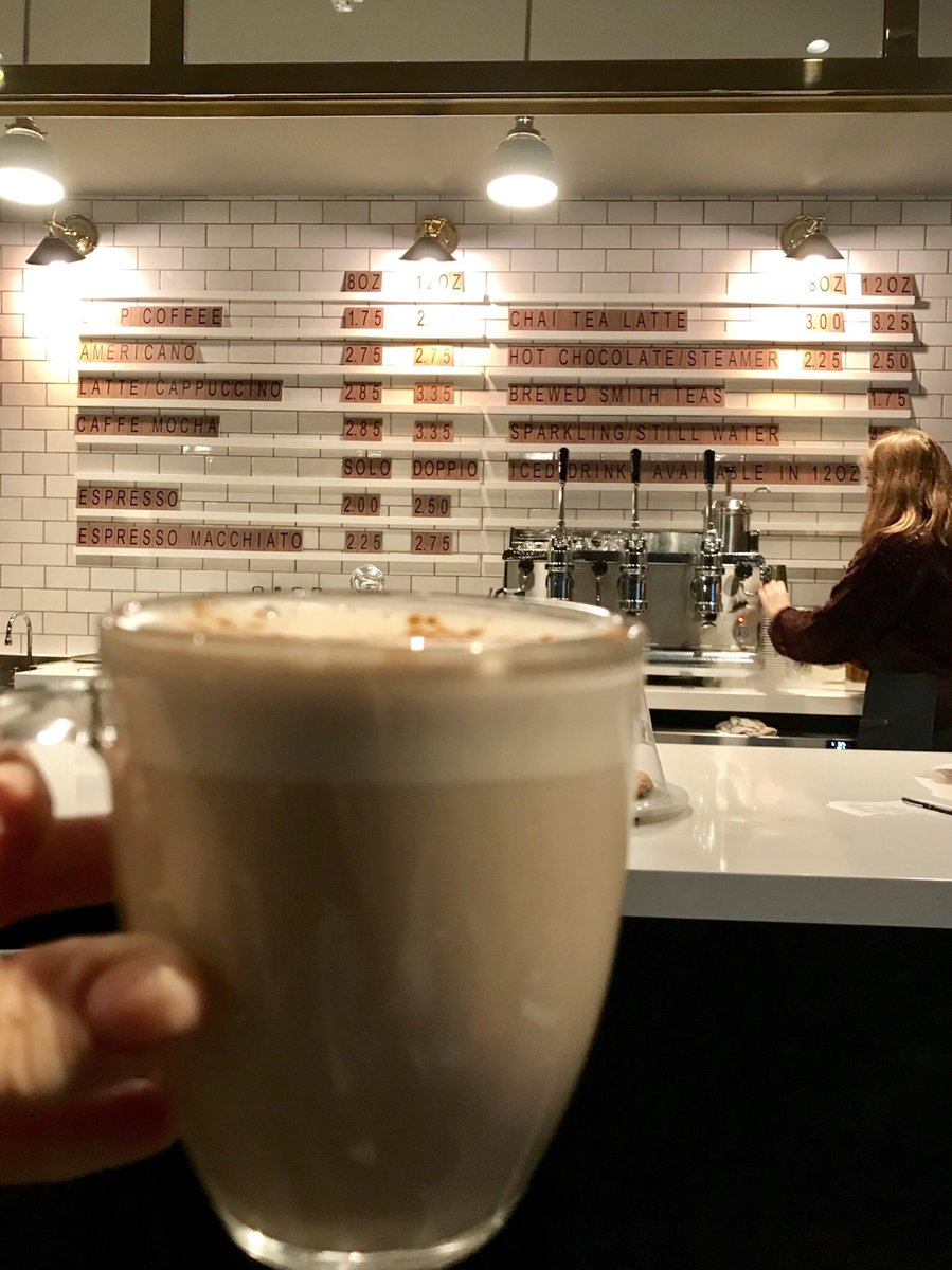 SeattleMaven's tweet photo. Early morning chai at @TheodoreSeattle's #MadeCoffee. I just <3 this place (and so does Anjou)! #stylebyseattle #seattleinspired https://t.co/ySxQozSnj9