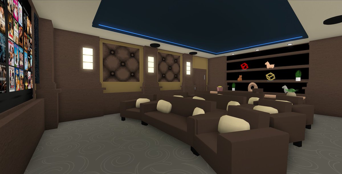 Froggyhopz On Twitter Looking For Some Room Ideas To Fill Your New Mansion This Week S Speedbuild Is My First Room Specific Build Featuring A Home Theater And Lounge With Plenty Of Seats - movie theater bloxburg roblox