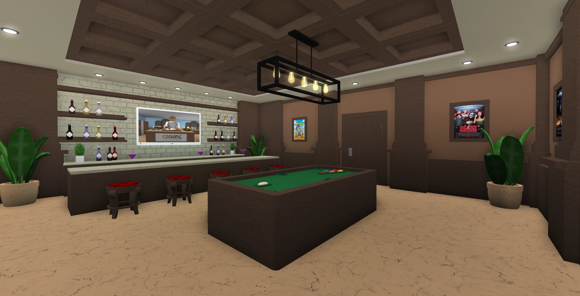 Froggyhopz On Twitter Looking For Some Room Ideas To Fill Your New Mansion This Week S Speedbuild Is My First Room Specific Build Featuring A Home Theater And Lounge With Plenty Of Seats - how to make a roblox bloxburg pool table