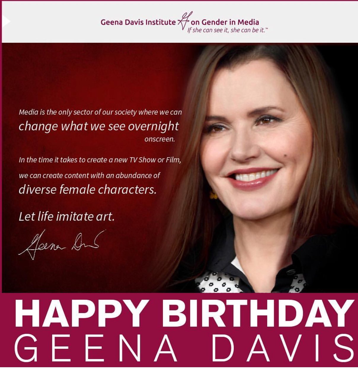 Happy Birthday Geena Davis ! 