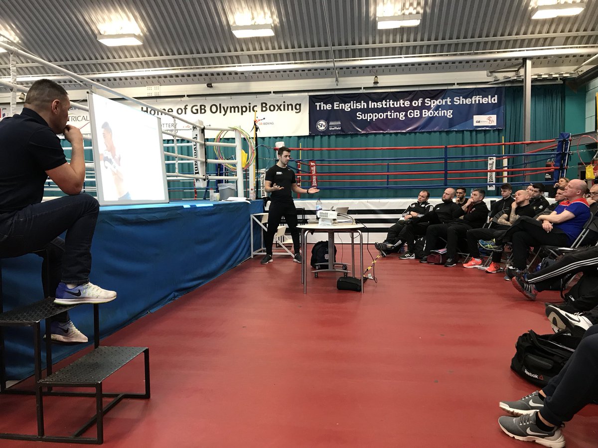 EBBoxingSquads's tweet photo. Fantastic day in Sheffield 4 #TeamEngland 4 Talent Pathway Support Coaches Induction. Ready to start rolling out Talent Development Camps 4 2018. Thanx 4 @BoxingScience_  4 a great workshop focusing on Mobility &amp; Movement, #empowering our coaches #boxing #alwayslearning https://t.co/inQ2Y4ONnj