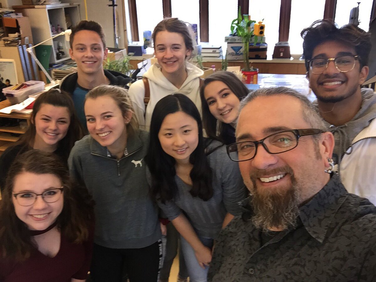 CHCAarts's tweet photo. This just in: CHCA high schooler students won 34 regional Scholastic Art Awards! Congrats to Jacqueline Clayton, Megan Lutts, Kendall Matsey, Zane Pessell, Sidhu Thunga, Grace Vanderwoude, Maya Yates and Helen Zhang (pictured with art teacher Tim Hilderbrand)! https://t.co/v7vGiUawKe