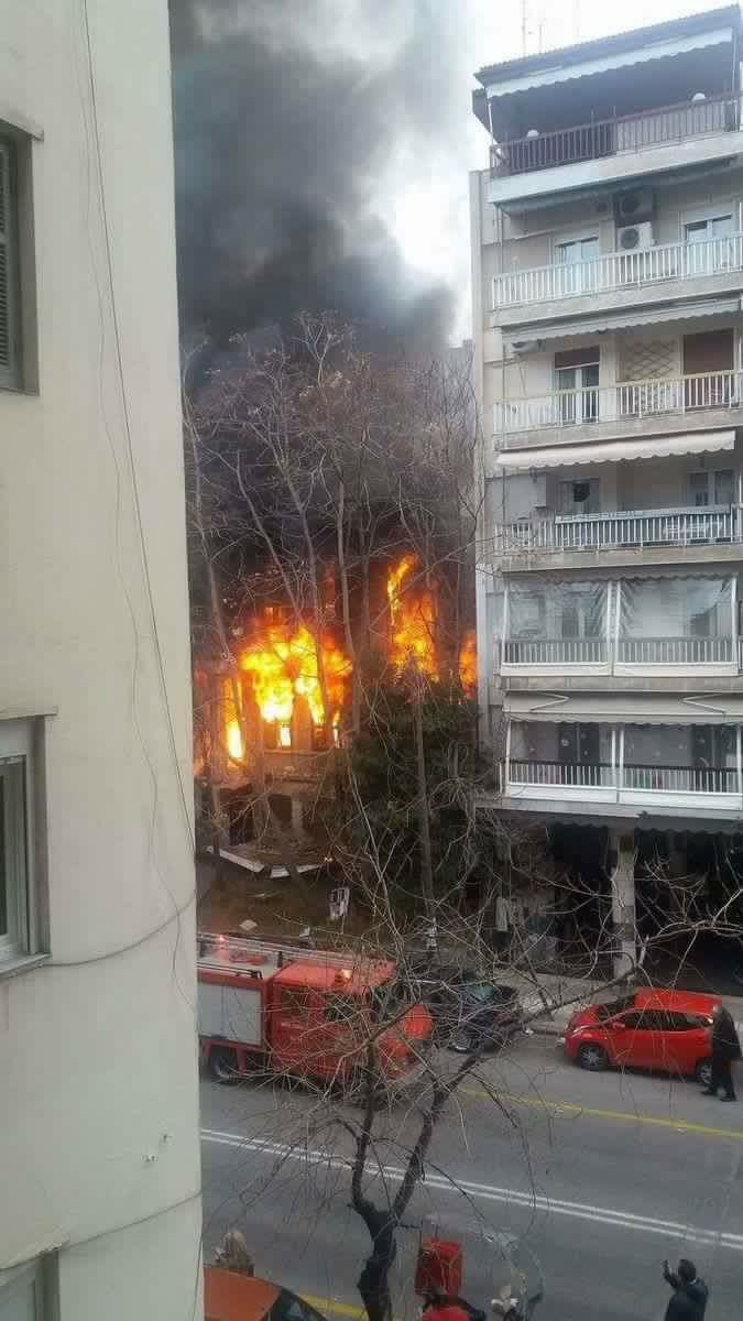 Social Center Burned Down By Nazis Nationalists In Thessaloniki
