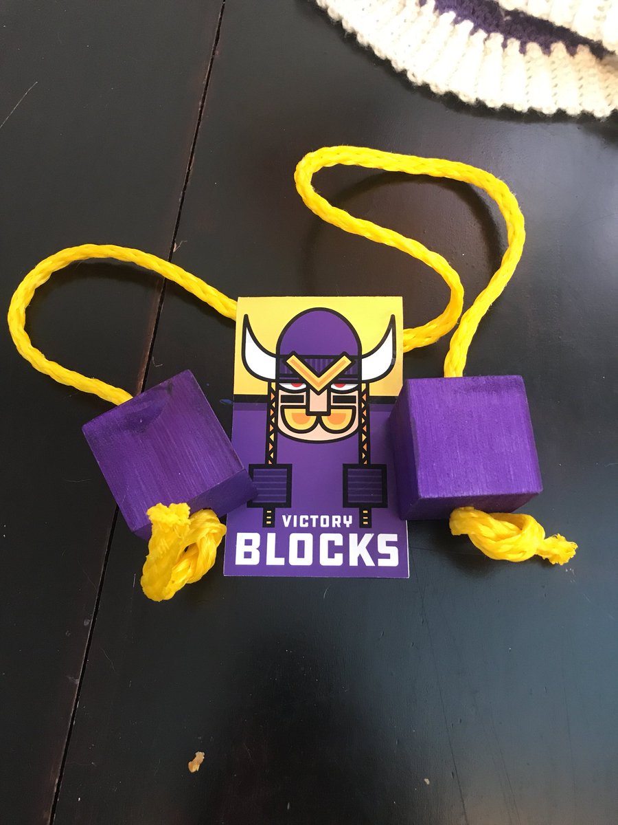 IanMartinezC's tweet photo. Thanks for the #victoryblocks. Go follow @3RonJohnson from #Vikings Game Day Live. Make sure to @FOX9 from 3-5p for the pregame festivities. #Skol! https://t.co/QJS94jHRUW