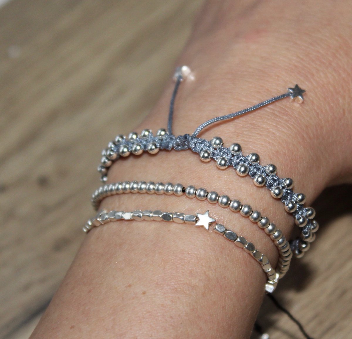 Handmade Sterling Silver Beaded Bracelet with silver stars on the dangling ends 💝
£26.95 + P&amp;P
equilove.co.uk
#armcandy  #925sterlingsilver  #beautifulbracelets  #handmadewithlove  #madetolast