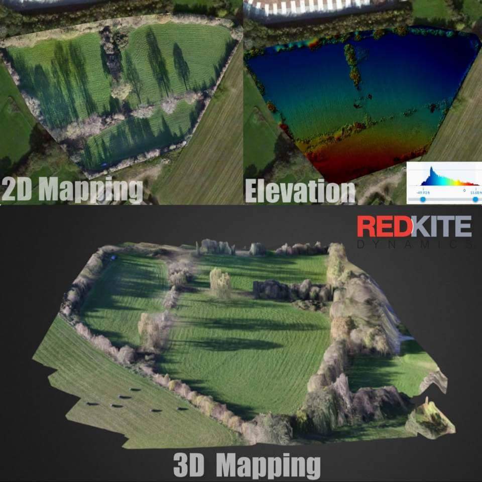 One of the services we can provide is aerial surveying of land and structures. The images below were produced using 165 images and 5 ground control points. This is of an 8 acre site with an accuracy of 20mm. #redkitedynamics #aerialsurveying