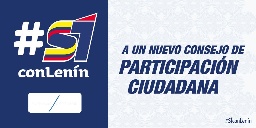 #SÍconLenín Porque merecemos una verdadera participación ciudadana y un consejo que responda a las demandas del pueblo.