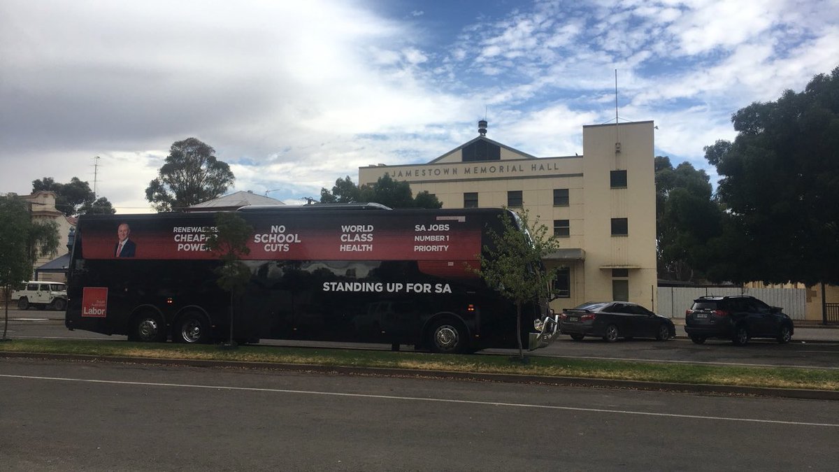 SeanHenschke's tweet photo. Hello Jamestown! #JayBus https://t.co/SqsEBmO6Y0