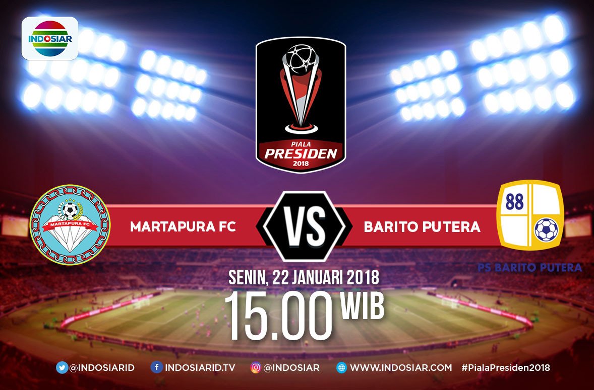 Derby Banua!
Disiarkan secara langsung dari Stadion Aji Imbut Tenggarong, saksikan laga Martapura FC vs Barito Putera sore ini, pukul 15.00 WIB

LIVE dan eksklusif di Indosiar! #PialaPresiden2018