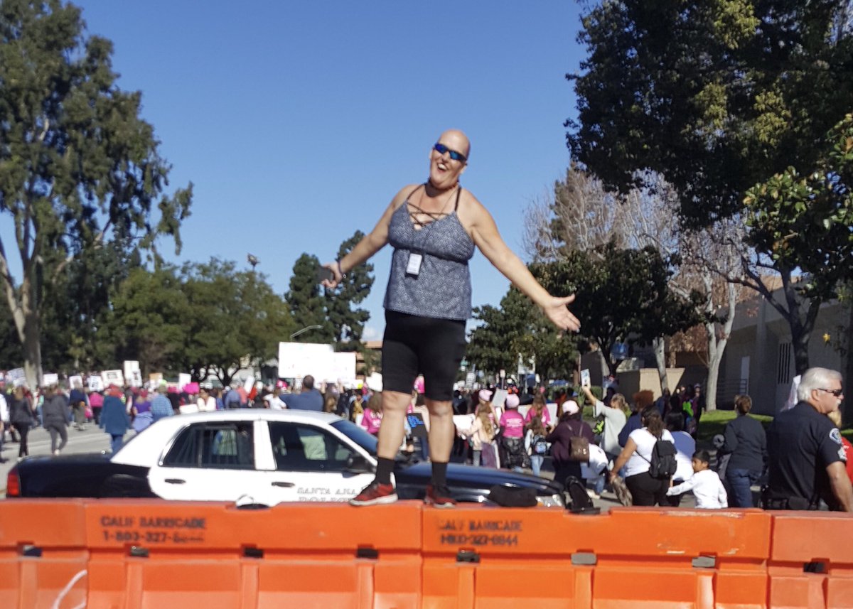 RosesRoute's tweet photo. @OCWomensMarch Someone just sent me this photo they took of me at the March https://t.co/OnGnTDOWNK
