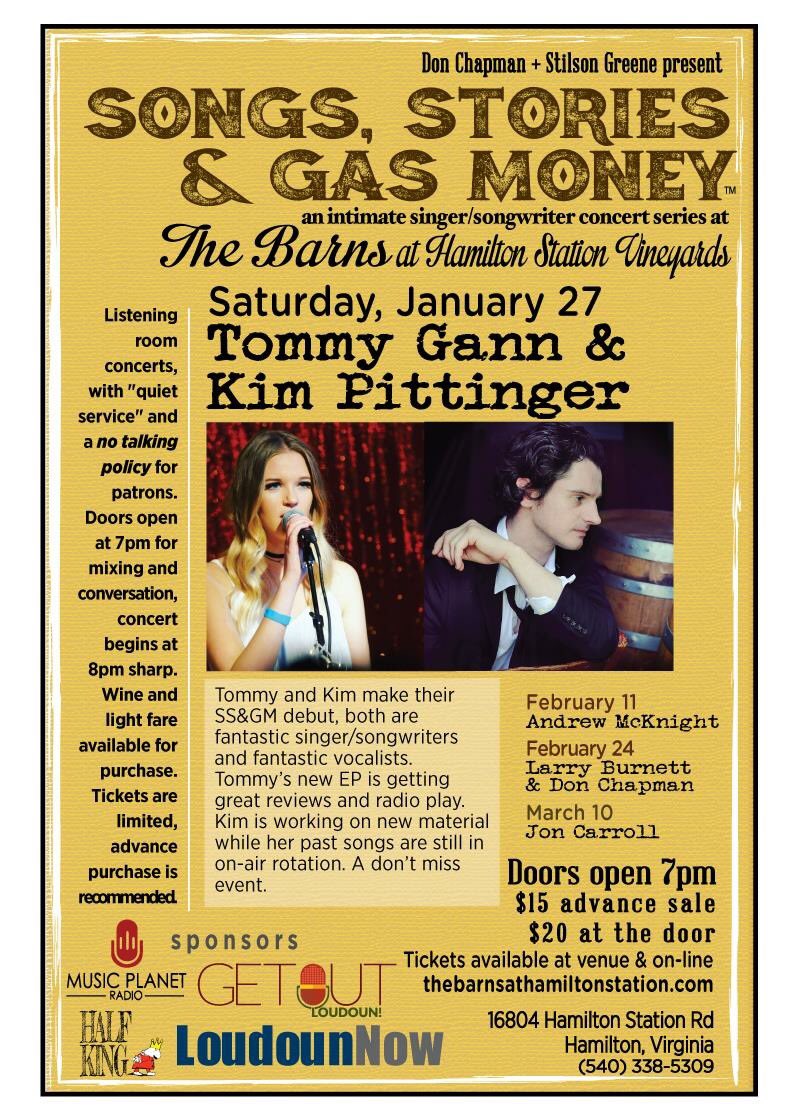 StilsonGreene's tweet photo. This Songs Stories & Gas Money Show is closing in on a sell-out. Get yours very soon. @KimPittinger @TommyGannMusic @thebarnsathsv @GetOutLoudoun @LoudounNow @cerphe #halfking @DCMohegan https://t.co/fHIGinPnmh