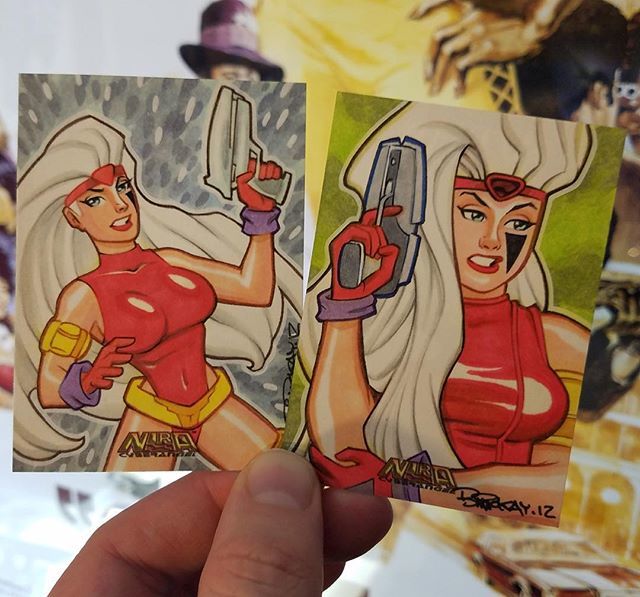 BillMcKayArt's tweet photo. Some old Nira-X Cards I found. I did them about 6 years ago. There were 40 total cards in the set. #nirax #sketch #sketchcard #pencil #marker #art #card #tradingcards https://t.co/vMS5U3Nxko https://t.co/fz5hVkhXaz