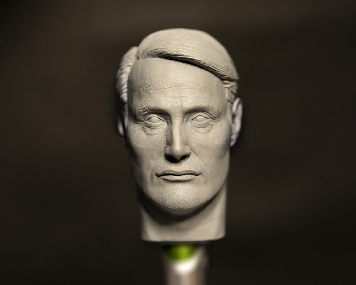 brucemhyee's tweet photo. More pics of 1/6 #hannibal head sculpt. Sculpted in #zbrush by me and #3dprinted 

#onesixthscale #hottoys #12inch #deathstranding #PS4  #kojimapro #3dprint #madsmikkelsen #drstrange #swrogueone #jamesbond https://t.co/pBElUMSx6z