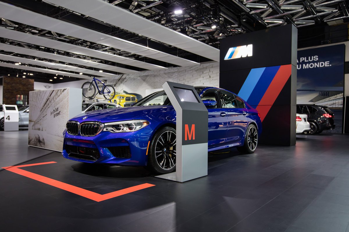 bmwcanada's tweet photo. The @salonautomtl runs until January 28th. Don't miss your chance to be the first to see the Canadian premiere of the #BMW M5 in Marina Bay Blue at #salonautomtl. https://t.co/mvBB6ofVlD