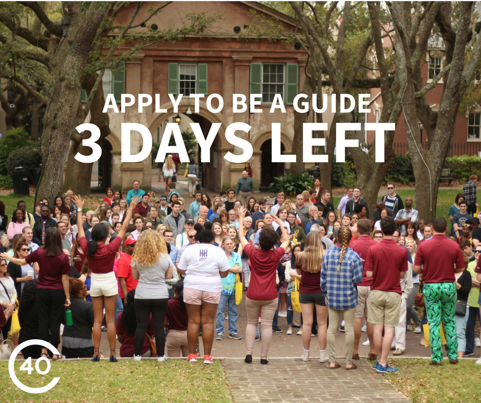 Charleston40's tweet photo. “I applied to be a guide so I can share all my love for CofC with prospective students and hope they will come to CofC to have an amazing experience like I did.” - @Justjav843, Senior Tour Guide https://t.co/rCem8aAY6a