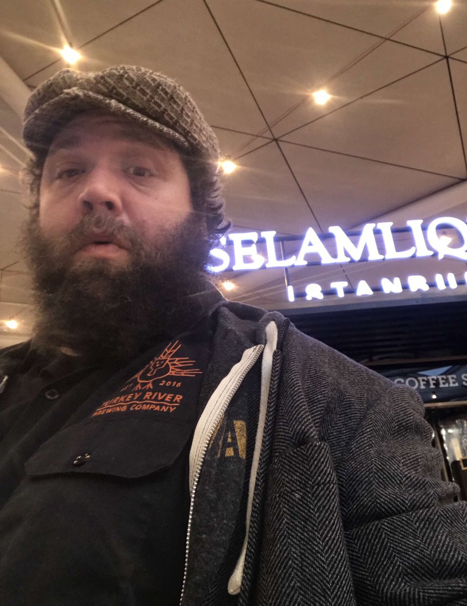 Turkeyriverbrew's tweet photo. Andy is repping his brewer’s shirt in Turkey! #GobbleGobble #WhereMyGobblersAt? https://t.co/WPwRu2N8Uf