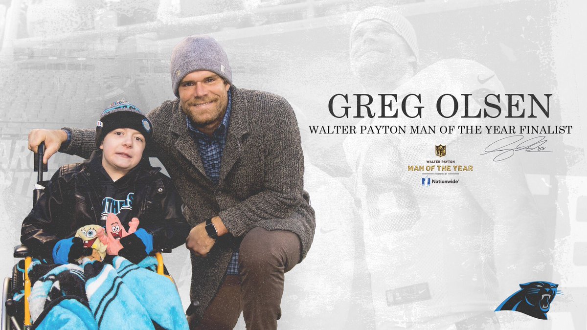 I am honored to once again be selected as 1 of 3 finalists for the <a href="/NFL/">NFL</a> Walter Payton Man of the Year award pres. by <a href="/Nationwide/">Nationwide</a>. Congrats to <a href="/JJWatt/">JJ Watt</a> and <a href="/BenjaminSWatson/">Benjamin Watson</a>! I look forward to a great week together!