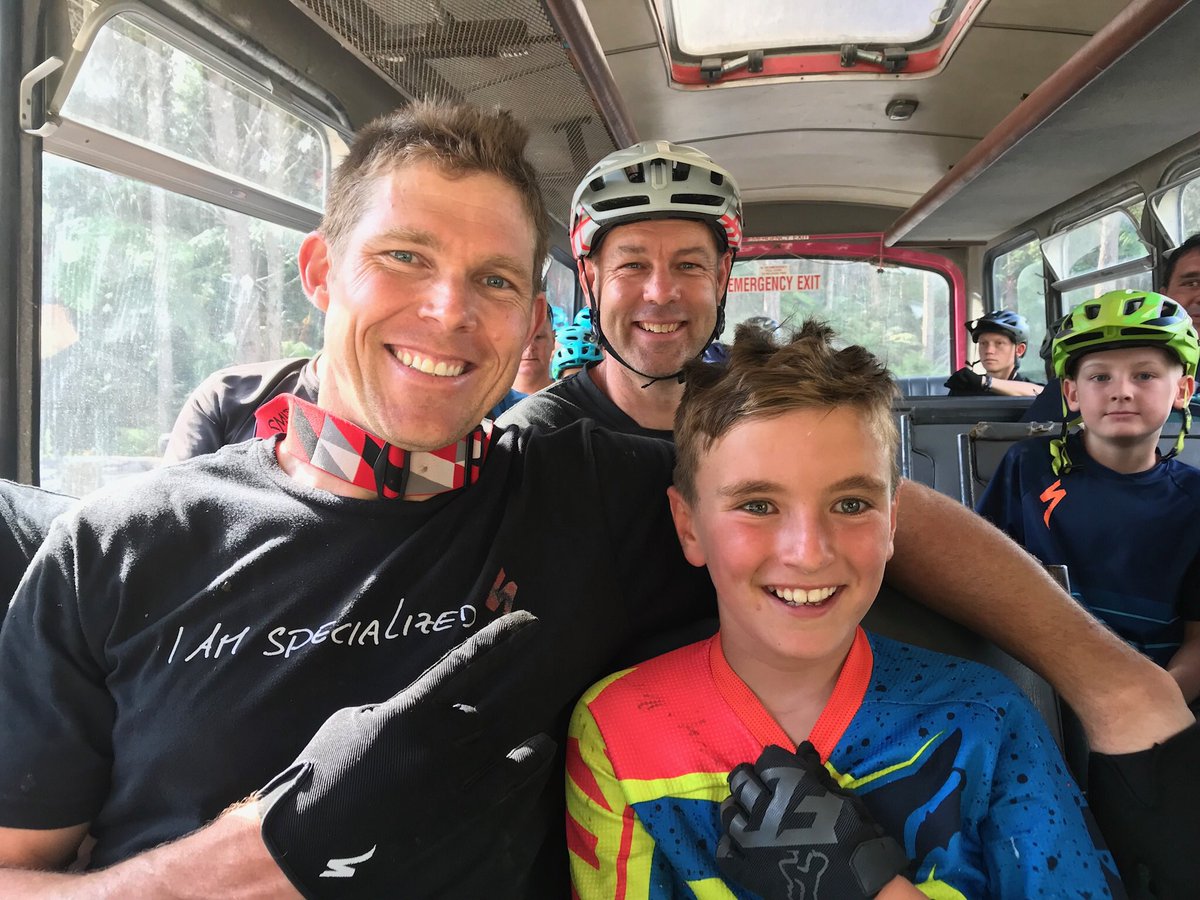 WeirBruce's tweet photo. Thanks for taking time to chat with kids @CurtisKeene made their day! #redwoods #iamspecialized https://t.co/A1SwMTPr74