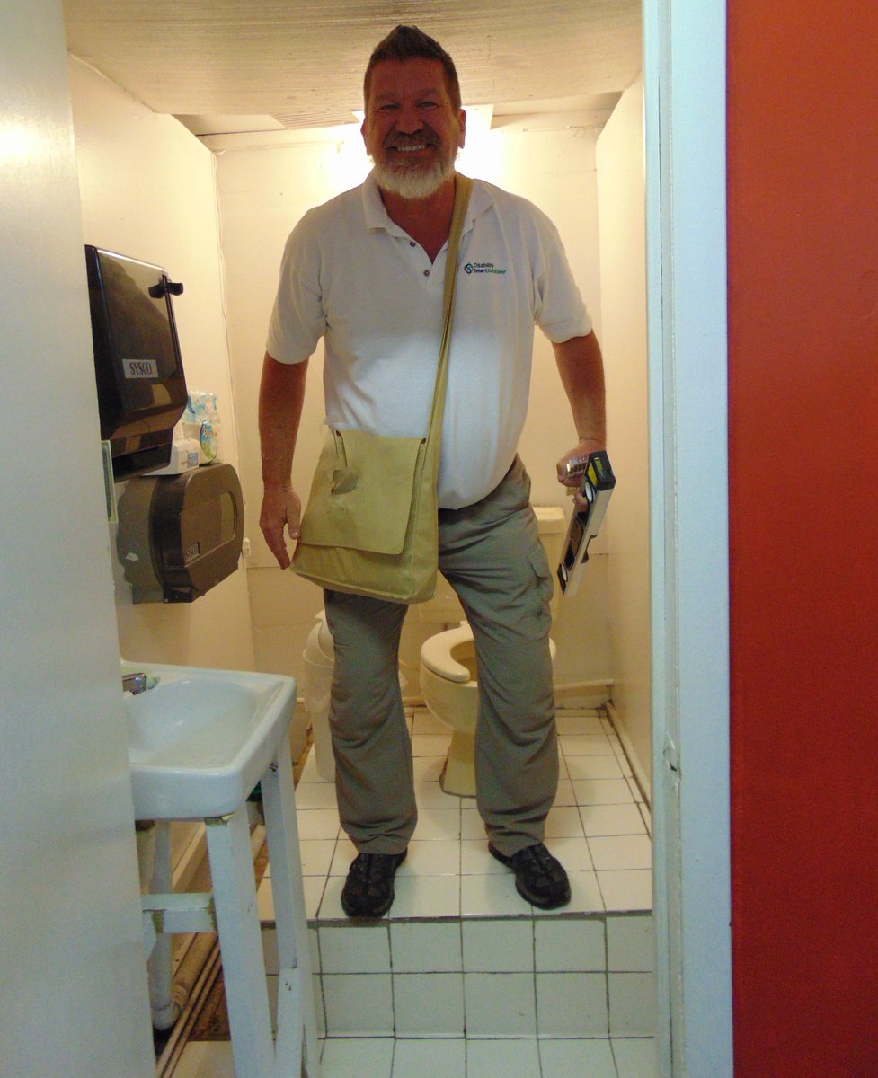 SusanPBerry's tweet image. ADA rest room inspection.  More Accessibility education &amp;amp; $$ resources needed for Small family business. #ADAConsultant #Architecturalbarriers