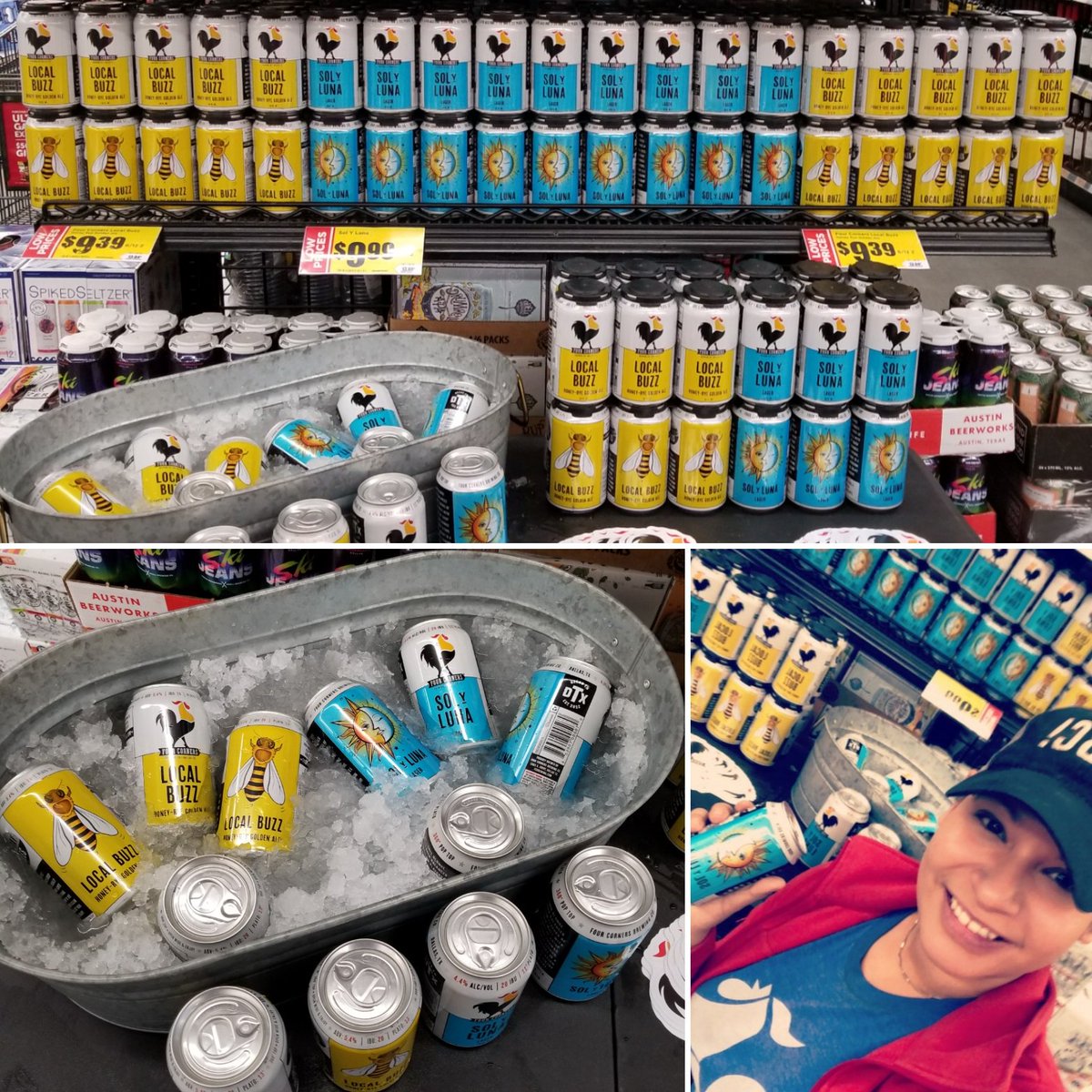 fcbrewing's tweet photo. #OyeAustin! #LaBeerChingona is at @HEB off Slaughter with #SolYLuna #Lager & #LocalBuzz #HoneyRye #GoldenAle
#360PopTop #CraftCans! #BrewedInTejas #CraftBeer #RelaxYUnwind #NoonYNight https://t.co/WSonMTnklo
