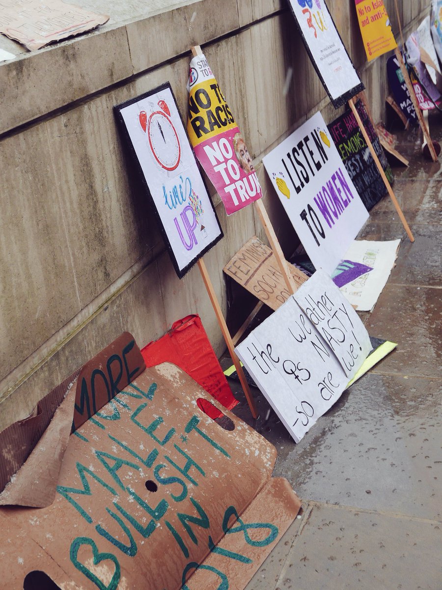 giuliadini's tweet photo. Today has been a good day. Together, despite the weather. #WomenMarch2018 #TimesUp #timesuplondon https://t.co/s0kbrIJGNA