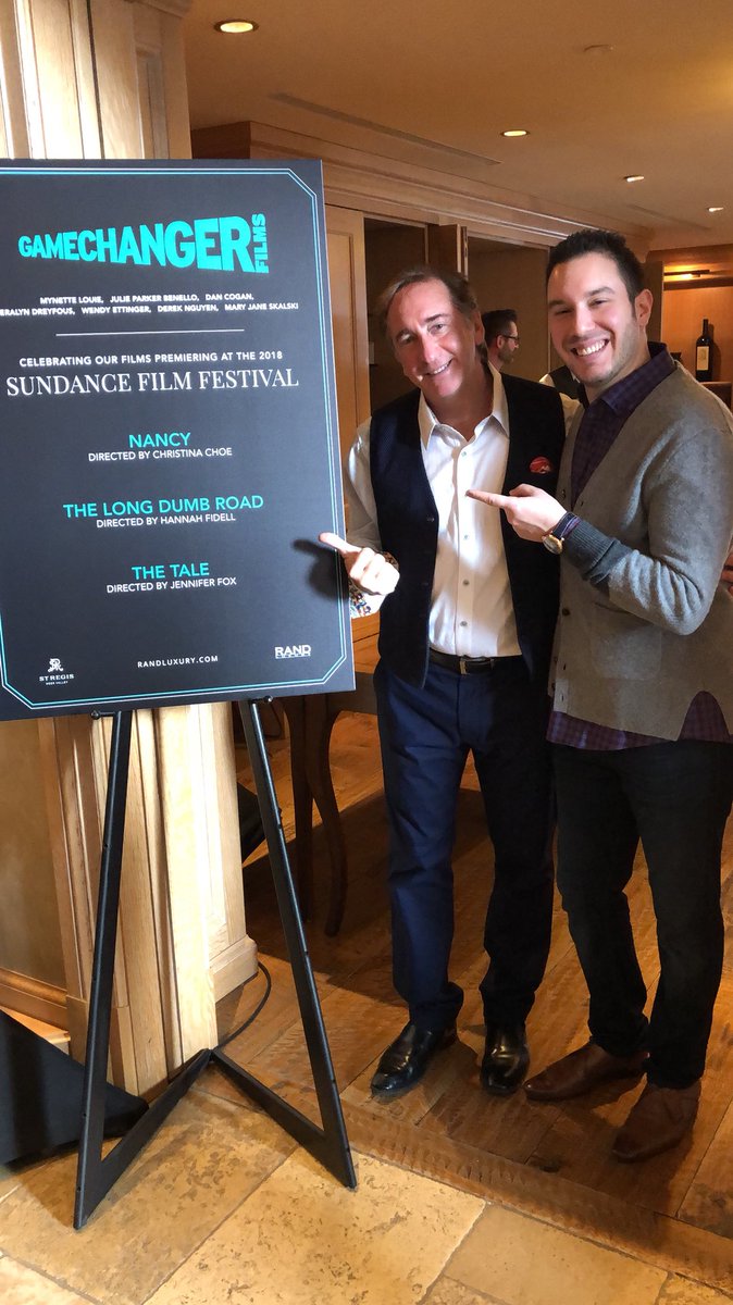 jackiedstrause's tweet photo. Inside the #GamechangerFilms reception for female-directed #Sundance films Nancy, The Tale, The Long Dumb Road. The hope is to inspire others to invest in women directors - @RANDLuxury Luxury Escape, @StRegisDV https://t.co/Q17Y5inlxK