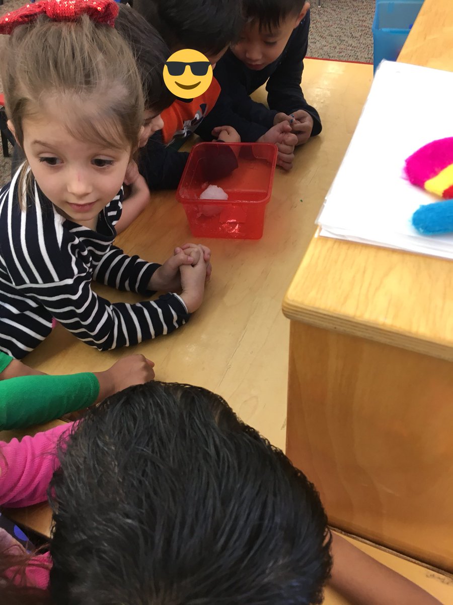 PreK_MsAlissa's tweet photo. What will happen to a snowball in class? @WPS_Shamrock @WoburnSchools https://t.co/LR4LyVcstw