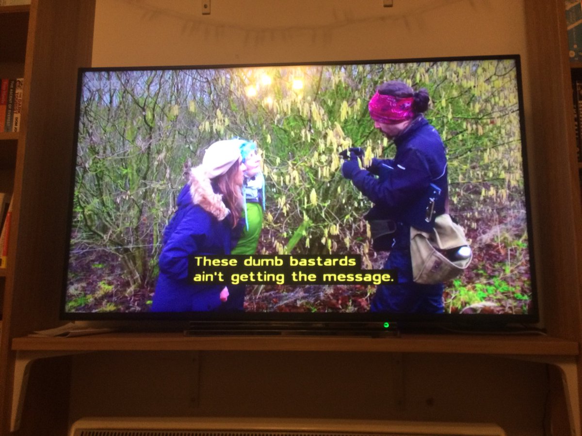 crayfish_cath's tweet photo. Not the message I was expecting from the botany specialists on @BBCCountryfile π³ #wrongsubtitles https://t.co/VV5suyMxoE