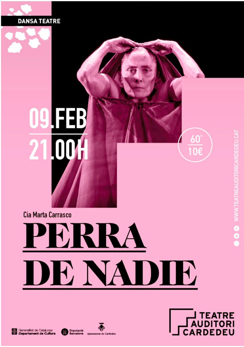 manelquintanacm's tweet photo. La #companyiamartacarrasco , dejará libre durante 1h a su #perradenadie ,en el #teatrecardedeu , Espectaculo potentisimo. Valientes, el dia 9 nos vemos en sus butacas!. #perecoma #manelquintanacm #antonivilicic @martacarrasco26 #joanvalldeperasfiguerola https://t.co/vxct4DtpE3