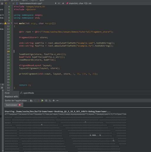labsquare's tweet photo. Display a BAM alignement in C++ without htslib. Thanks to #seqan https://t.co/YOtaES4Zf6