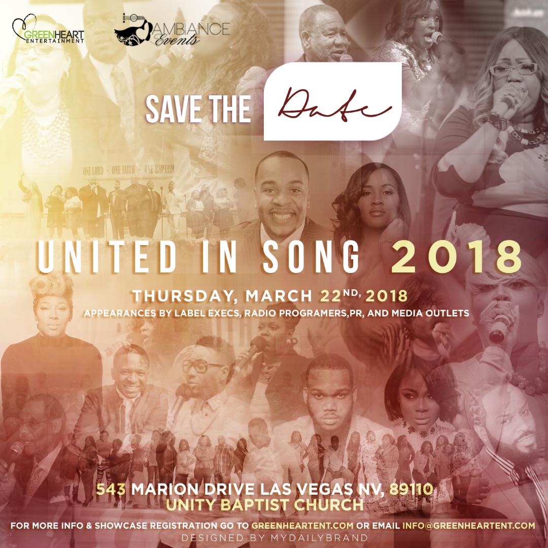 Greenheartent's tweet photo. United in Song 2018 artist showcase registration is open. 10 slots! Early-bird registration discount available until January 31. Regular registration is February 1 (til slots filled).  Go to https://t.co/Z0MLFawkZn for info. *Limited vendor and ad space available. https://t.co/ifuQ7Dyd72