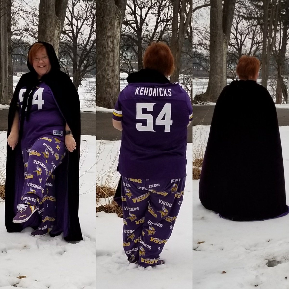CodeRedKari's tweet image. Ready for game time.  My son Kendrick bought me my Kendricks  Jersey!!!  #NFCChampionship  #BringItHome #SkolVikes  #SKOL #kendricks