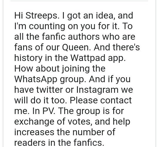 cmerylstreep's tweet photo. Streeps. Quem tem história no app Wattpad. Que tal fazer parte do grupo no WhatsApp. E se você tiver twitter ou Instagram faremos tbm. Fale comigo pv.
No PV. #merylstreep #fanfics #wattpad #dongummer #meryl #fics #historias #streep #Streeps #gummer #Strummer #FandomSegueFandom https://t.co/CR4bOOQT9U