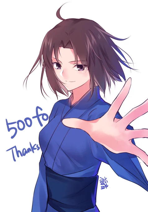 twitter 500 fo 感謝 Σヽ(゜Д ゜; )ノ!#空の境界 #兩儀式 
