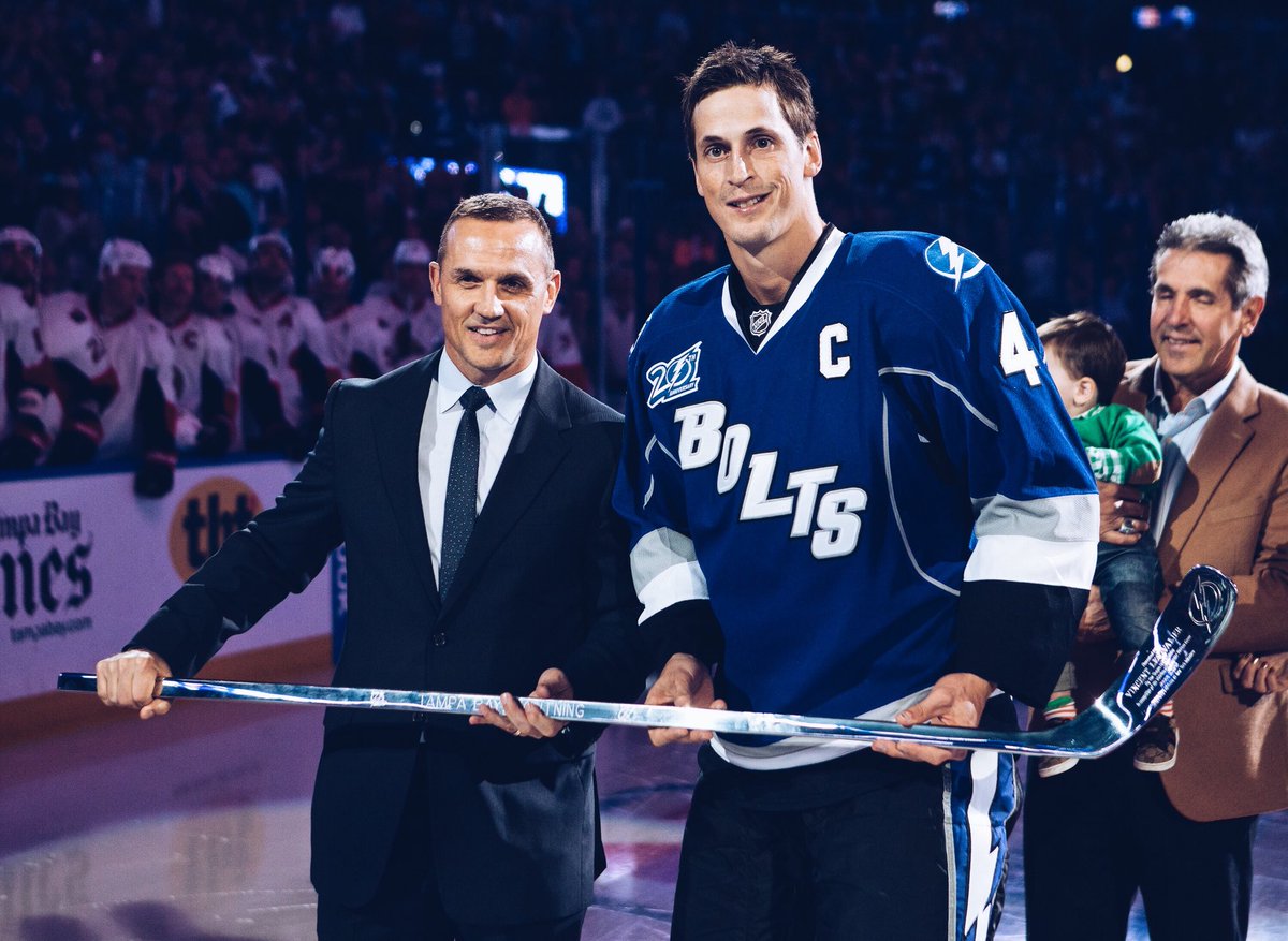 21, 2013 Vinny Lecavalier skated in his 1,000th. game against the Islanders...