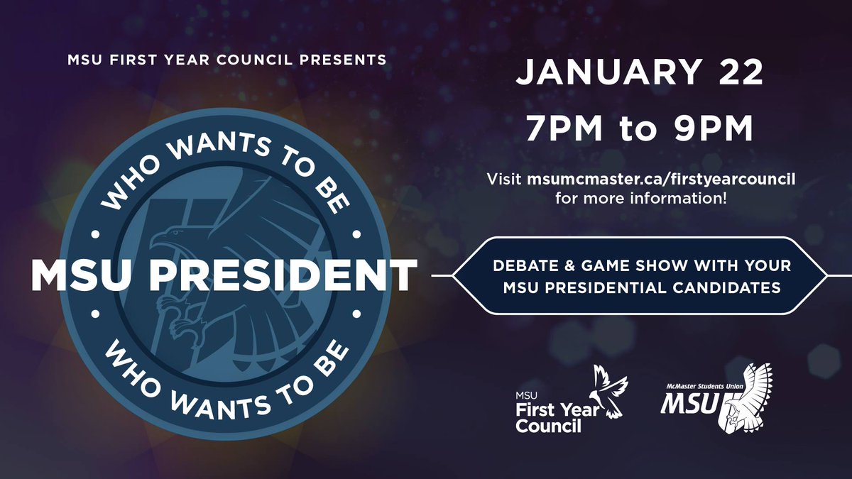 Looking for a bit more info about this year's MSU Presidential candidates before you vote? Join <a href="/MSU_FYC/">MSU FYC</a> tomorrow at Who Wants to Be MSU President from 7-9PM in Hamilton Hall! Details: ow.ly/TiBo30hUjLF