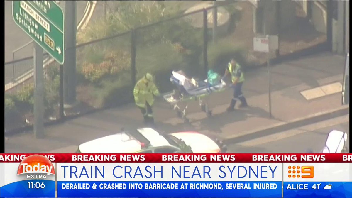 Nine News Sydney on Twitter "A train has crashed into a barrier at Richmond Station. 9News