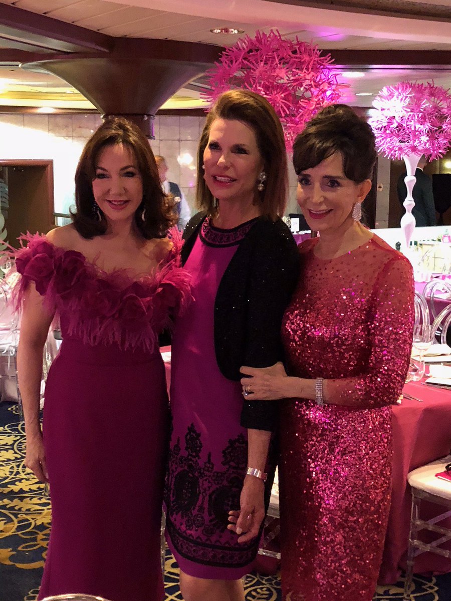NancyGBrinker's tweet photo. It was a pleasure to join my dear friends Laurie Silver and Julie Cummings in co-hosting this yearโs #PerfectPinkParty this weekend on the Bahamas Paradise-Grand Celebration. For more info on The Promise Fund, please visit https://t.co/cVmYhG3R1J. https://t.co/dSNDABtjzB