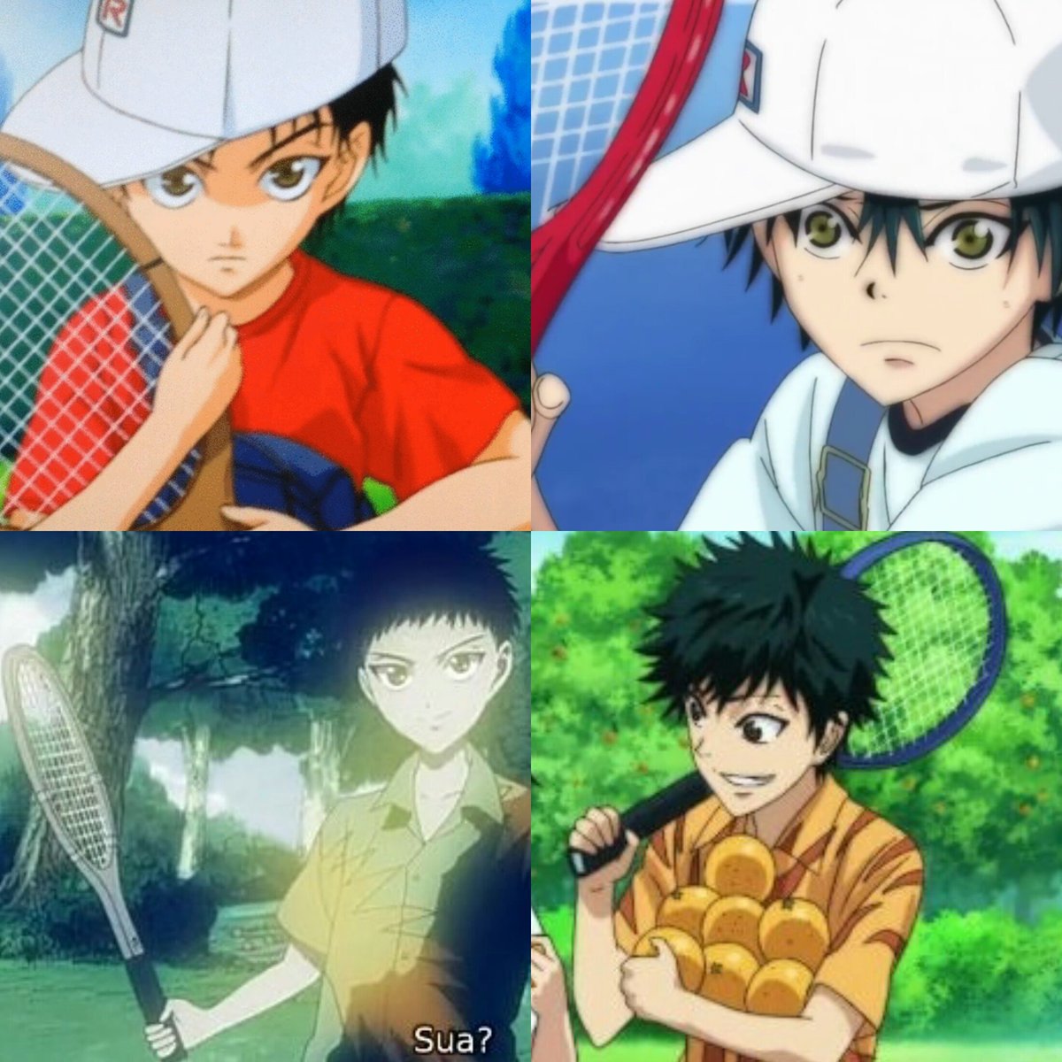 左が映画二人のサムライ時の二人 右が原作の新テニスの王子様の二人