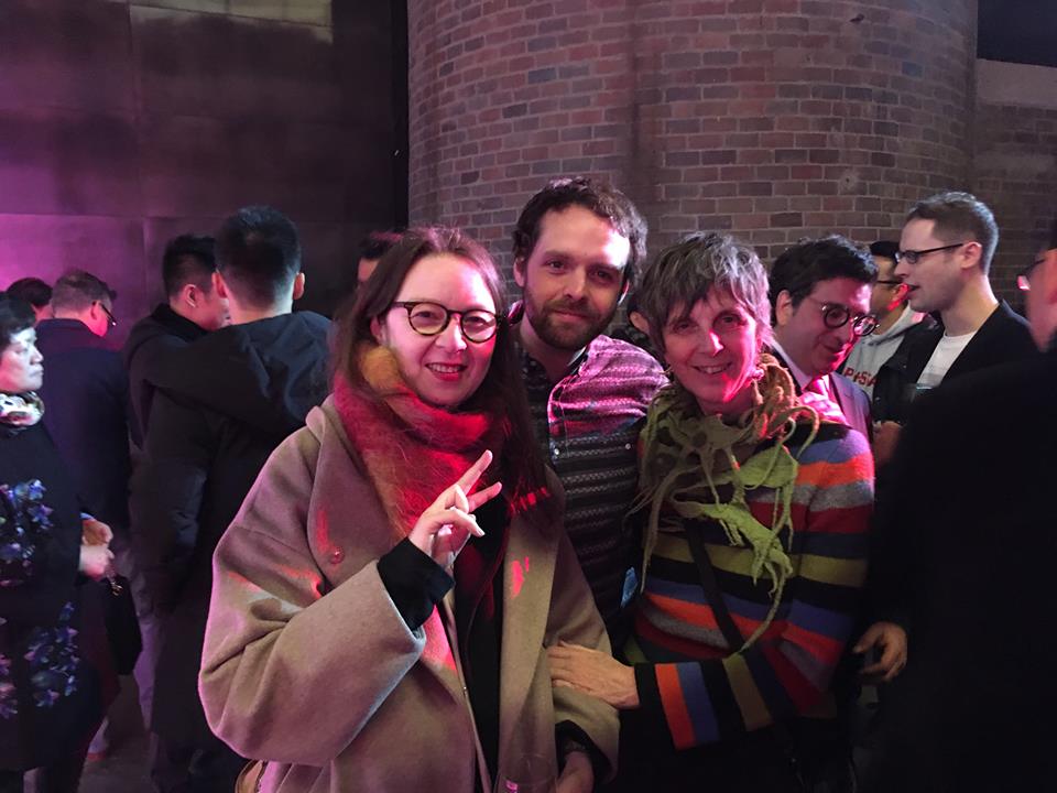 WindowHorses's tweet photo. Look at this fine group of filmmakers representing #Vancouver in #Beijing #China!
 Ann Marie Fleming (@sleepydogfilms) with filmmakers @kevanfunk and Nettie Wild (@Koneline) at @UCCA798 for the Canada Now film series! 

#WindowHorses #hellodestroyer https://t.co/rGO4icgx5w