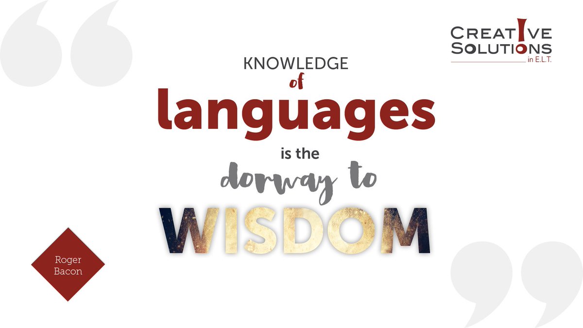 CSiELT's tweet photo. #knowledge #language #wisdom #study #creativesolutionsinelt https://t.co/5WH5TqHan8