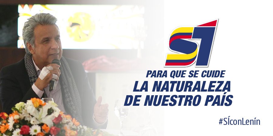 Somos un País megadiverso y nos necesita comprometidos con el cuidado del medio ambiente. #EcuadorNuevoRumbo #SíconLenín