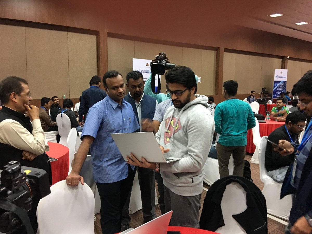 PriyankKharge's tweet photo. Had the pleasure of seeing some the best hacks for blockchain in governance #BTSBlockchainHackathon . Govt needs to encourage innovations in #blockchaintechnology https://t.co/8duDTOVFbn