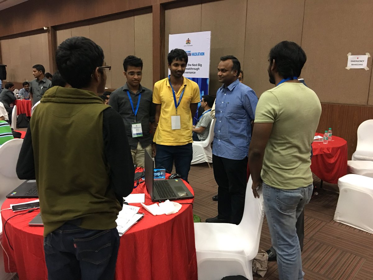 PriyankKharge's tweet photo. Had the pleasure of seeing some the best hacks for blockchain in governance #BTSBlockchainHackathon . Govt needs to encourage innovations in #blockchaintechnology https://t.co/8duDTOVFbn